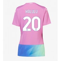 AC Milan Pierre Kalulu #20 Tretí Ženy futbalový dres 2023-24 Krátky Rukáv